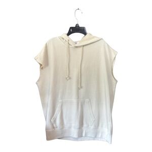 Double Zero Cream Sleeveless Hoodie